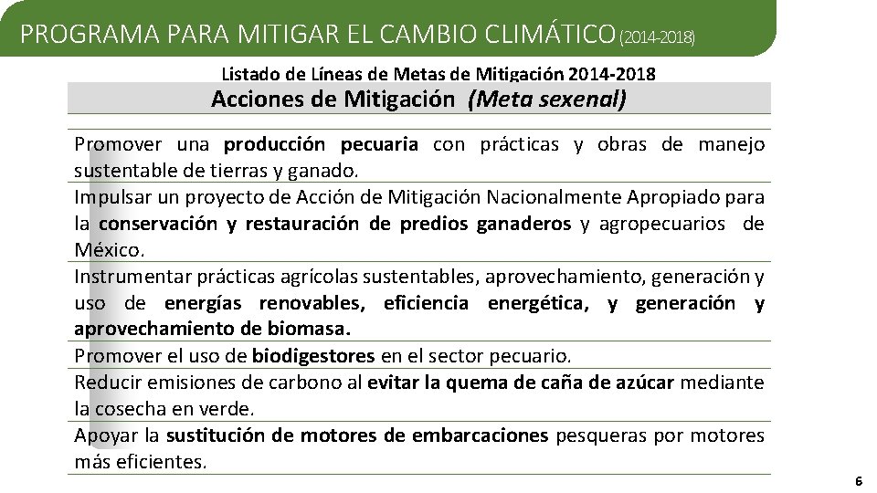 PRESENTE Y FUTURO DE LA MITIGACIN DEL CAMBIO