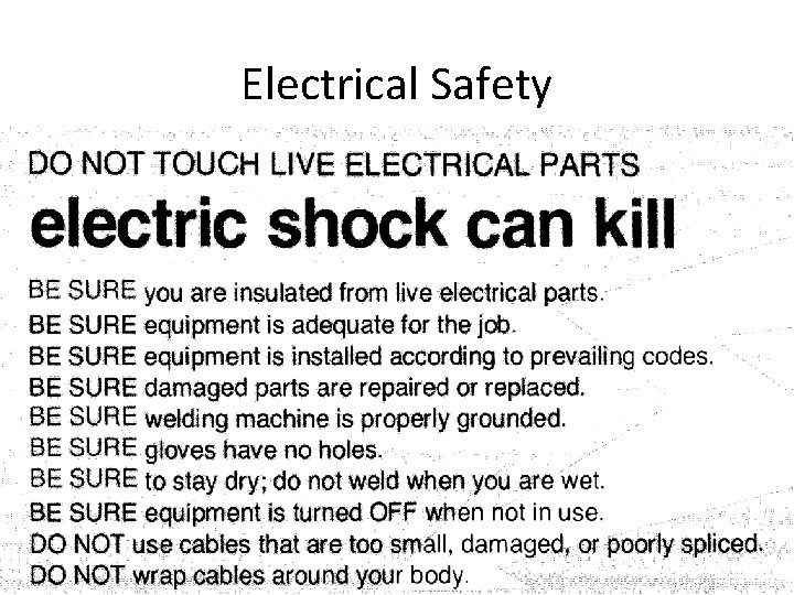 Electrical Safety 