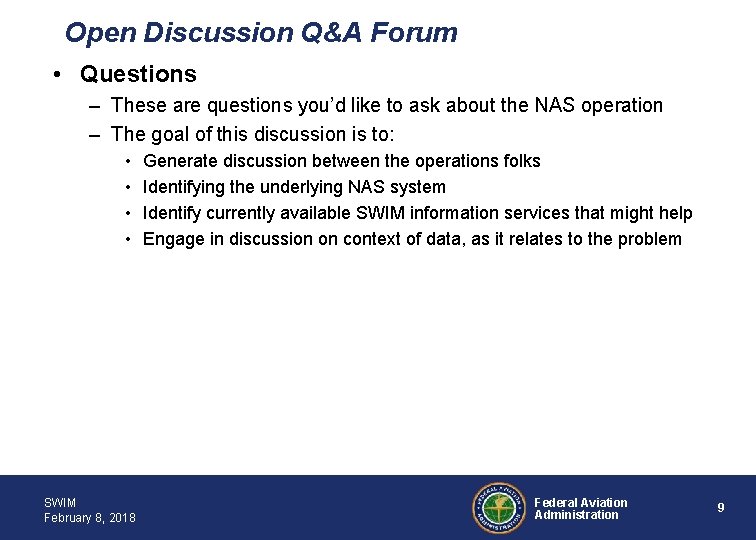 Open Discussion Q&A Forum • Questions – These are questions you’d like to ask