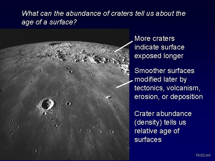 What can the abundance of craters tell us about the age of a surface?