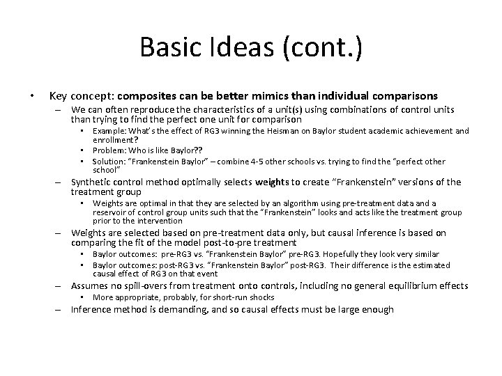 Basic Ideas (cont. ) • Key concept: composites can be better mimics than individual