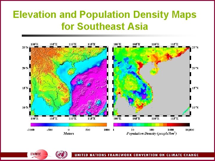 Elevation and Population Density Maps for Southeast Asia 