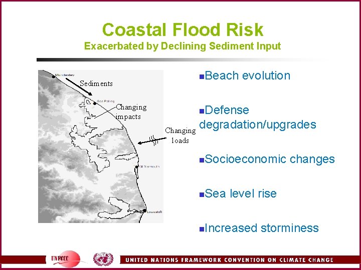 Coastal Flood Risk Exacerbated by Declining Sediment Input n Sediments Changing impacts Beach evolution