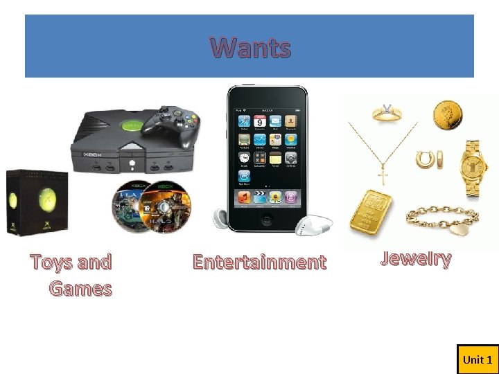 Wants Toys and Games Entertainment Jewelry Unit 1 