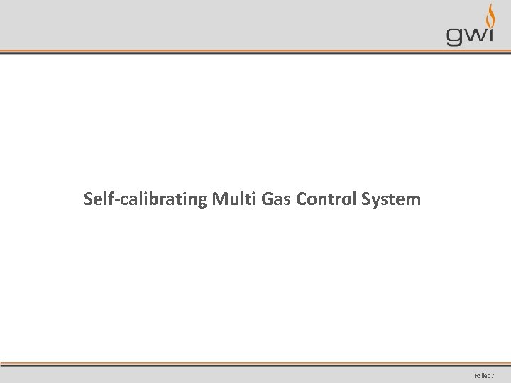 Self-calibrating Multi Gas Control System Folie: 7 