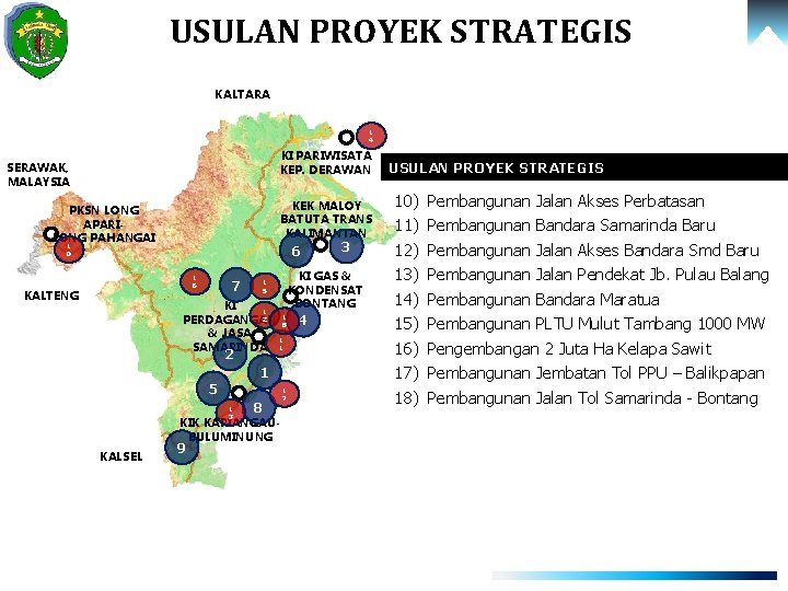 USULAN PROYEK STRATEGIS KALTARA 1 4 KI PARIWISATA KEP. DERAWAN SERAWAK, MALAYSIA KEK MALOY