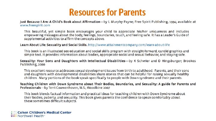 Resources for Parents 23 
