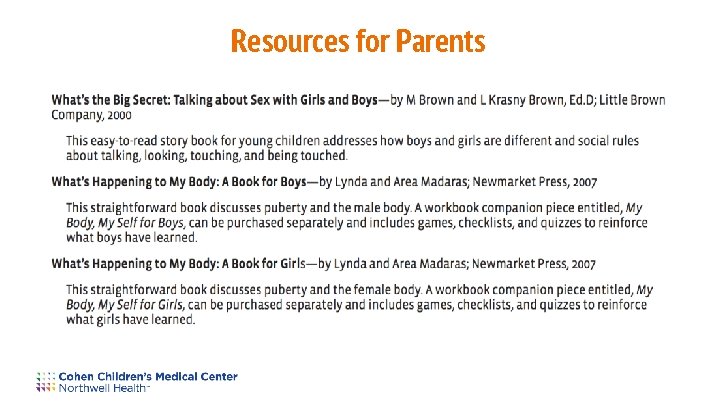 Resources for Parents 24 