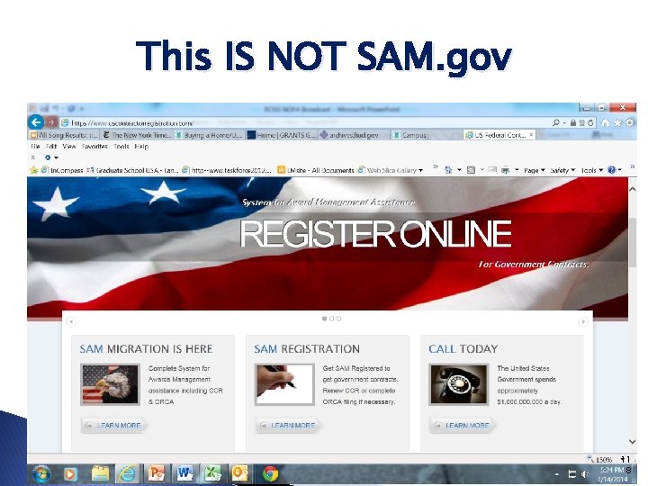 This IS NOT SAM. gov 11 8 