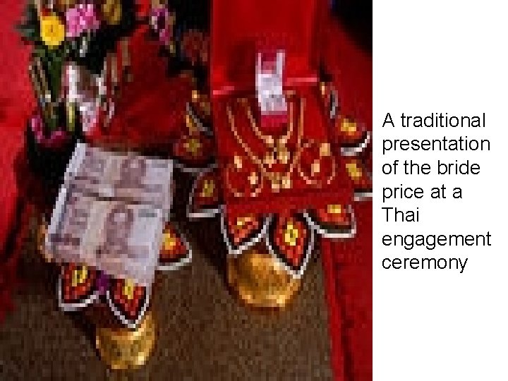  • A traditional presentation of the bride price at a Thai engagement ceremony