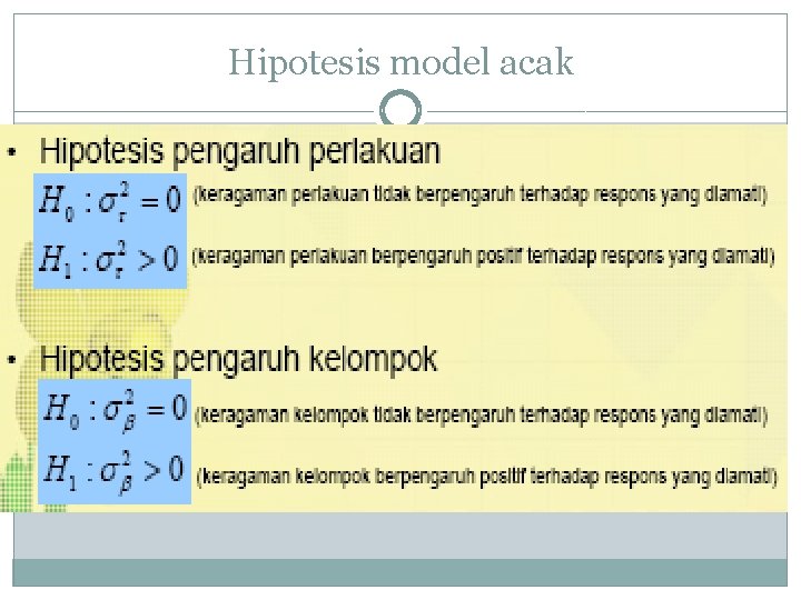 Hipotesis model acak 