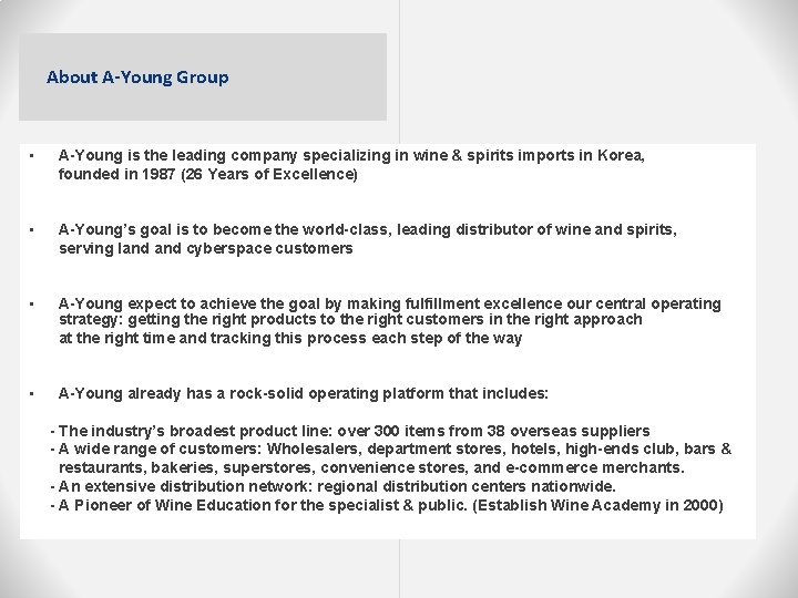 About A-Young Group • A-Young is the leading company specializing in wine & spirits