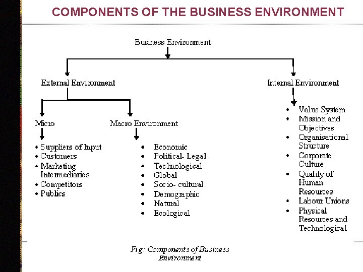 COMPONENTS OF THE BUSINESS ENVIRONMENT 2 -3 