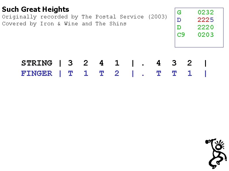 Such Great Heights G D D C 9 Originally recorded by The Postal Service