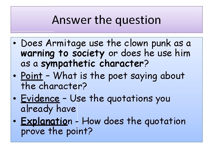 Answer the question • Does Armitage use the clown punk as a warning to