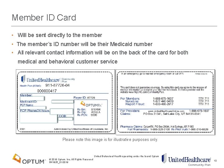 Member ID Card • Will be sent directly to the member • The member’s