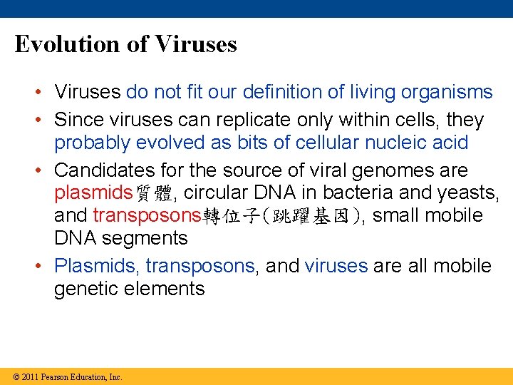 Evolution of Viruses • Viruses do not fit our definition of living organisms •