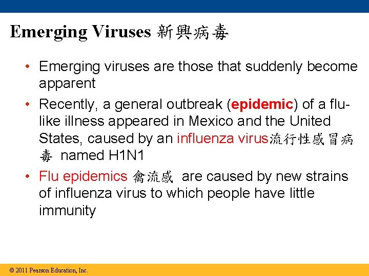 Emerging Viruses 新興病毒 • Emerging viruses are those that suddenly become apparent • Recently,