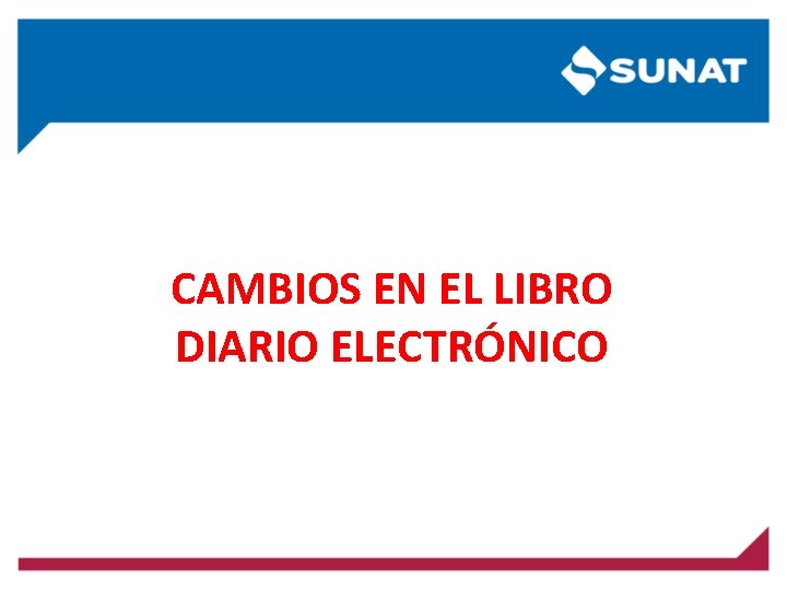CAMBIOS EN EL LIBRO DIARIO ELECTRÓNICO CAMBIOS EN EL LIBRO DIARIO ELECTRÓNICO