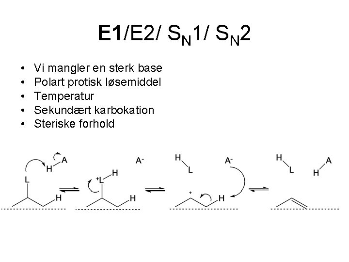 E 1/E 2/ SN 1/ SN 2 • • • Vi mangler en sterk