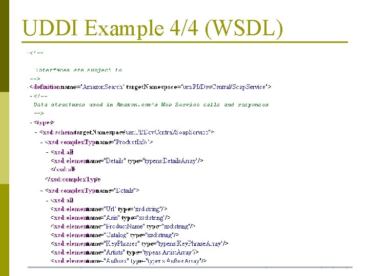 UDDI Example 4/4 (WSDL) 