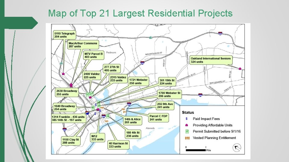 Map of Top 21 Largest Residential Projects 