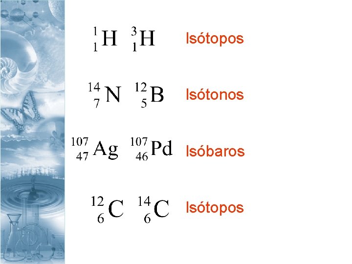 Isótopos Isótonos Isóbaros Isótopos 