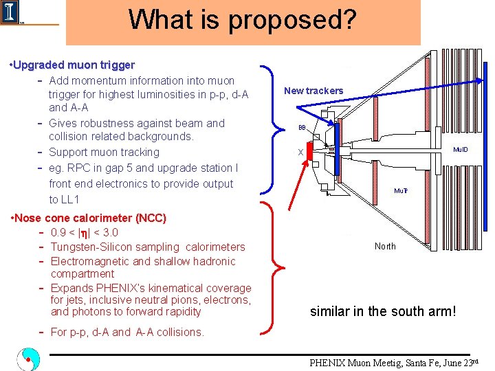 What is proposed? • Upgraded muon trigger – Add momentum information into muon trigger