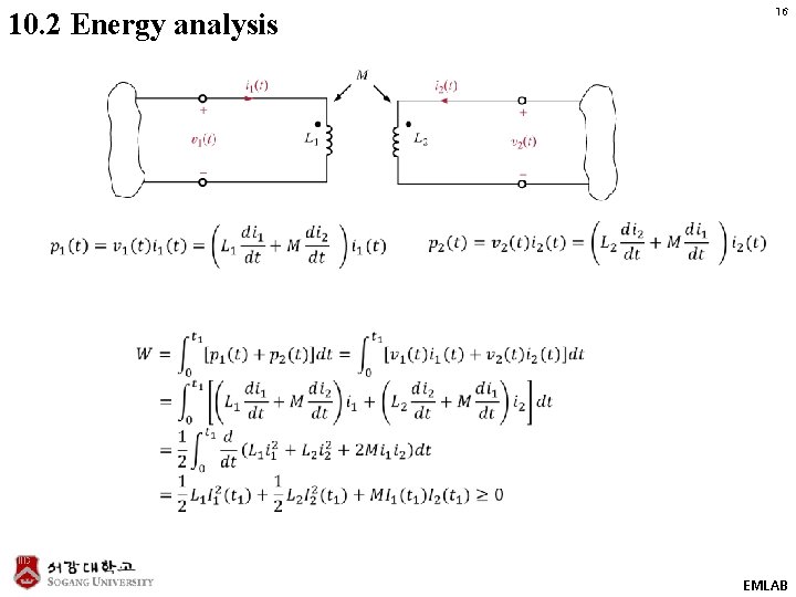 16 10. 2 Energy analysis EMLAB 