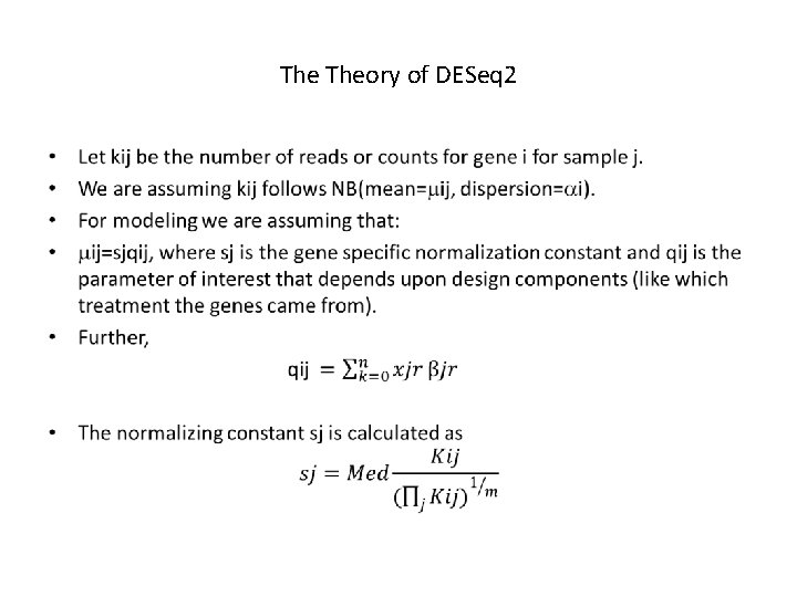 The Theory of DESeq 2 • plot. MA(res, main="DESeq 2", ylim=c(-2, 2)) 