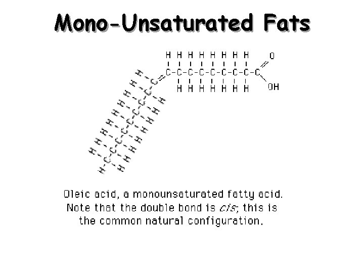 Mono-Unsaturated Fats 