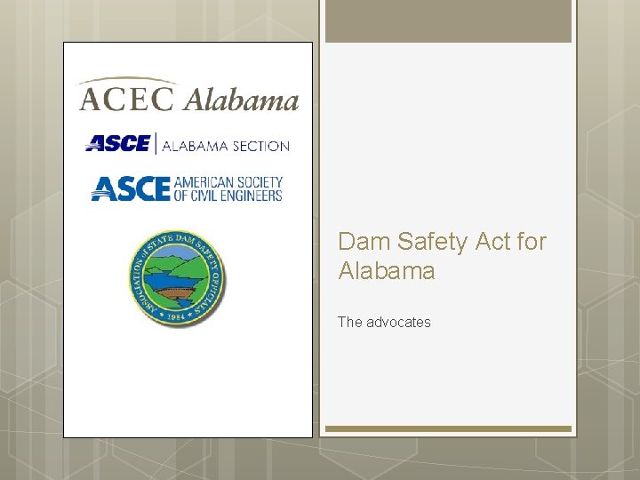 Dam Safety Act for Alabama The advocates 