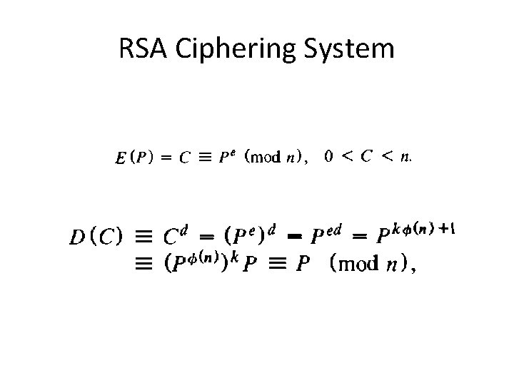 RSA Ciphering System 