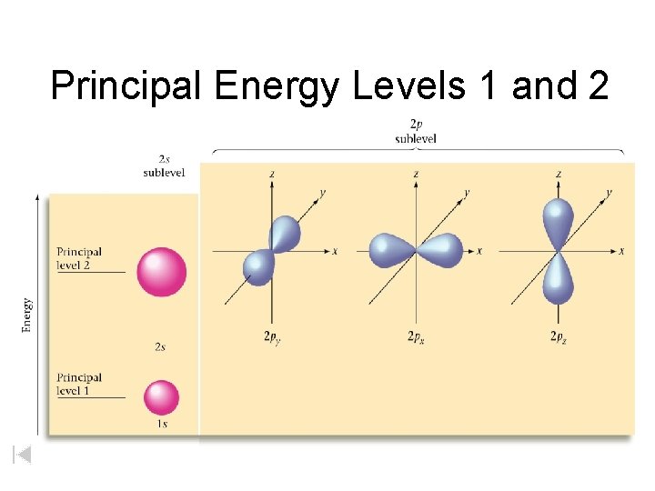 Principal Energy Levels 1 and 2 