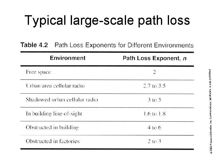 © 2002 Pearson Education, Inc. Commercial use, distribution, or sale prohibited. Typical large-scale path