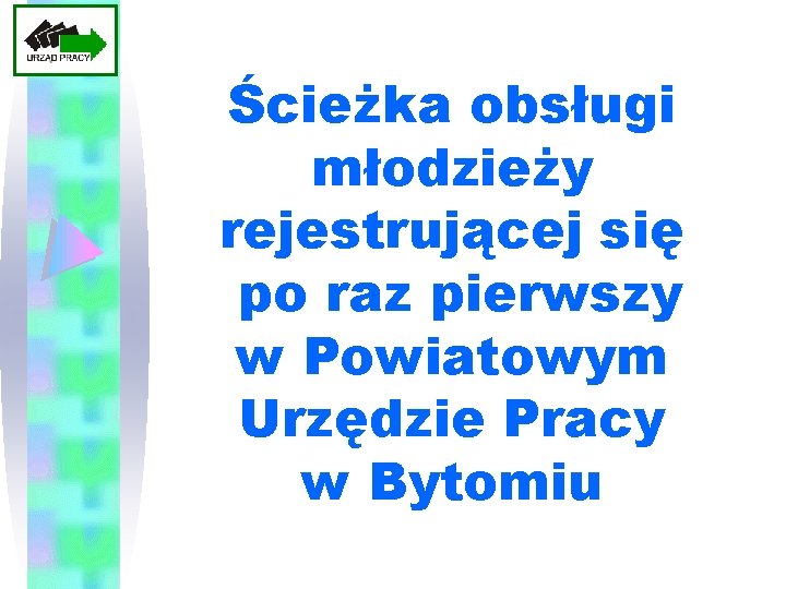 Ścieżka obsługi młodzieży rejestrującej się po raz pierwszy w Powiatowym Urzędzie Pracy w Bytomiu