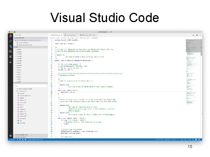 Visual Studio Code 15 