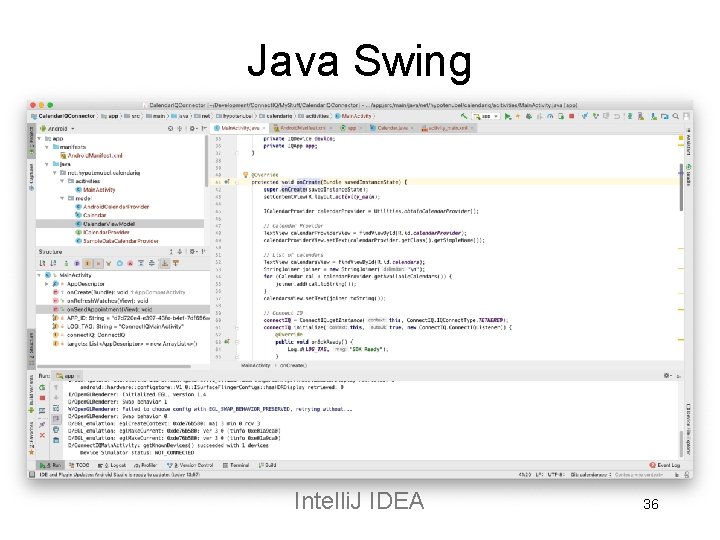 Java Swing Intelli. J IDEA 36 