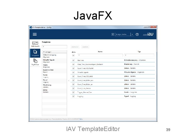 Java. FX IAV Template. Editor 39 