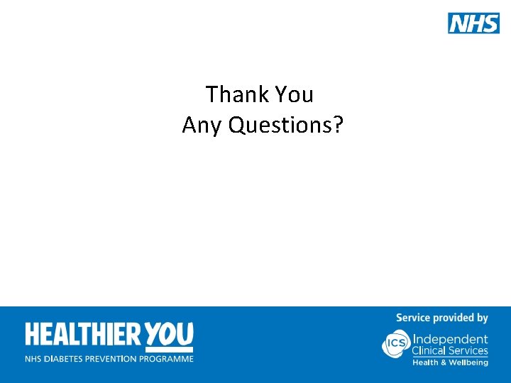 Thank You Any Questions? 