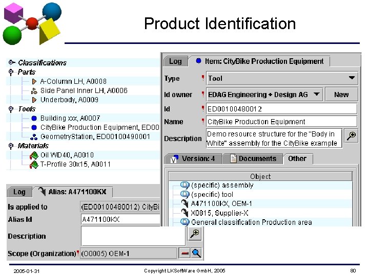 Product Identification 2005 -01 -31 Copyright LKSoft. Ware Gmb. H, 2005 80 