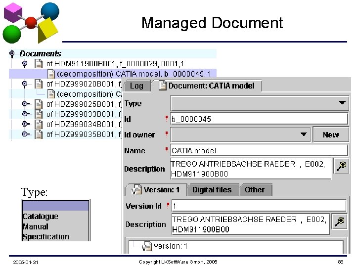 Managed Document Type: 2005 -01 -31 Copyright LKSoft. Ware Gmb. H, 2005 88 