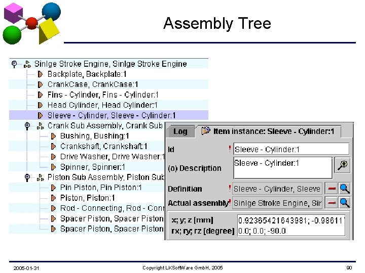 Assembly Tree 2005 -01 -31 Copyright LKSoft. Ware Gmb. H, 2005 90 