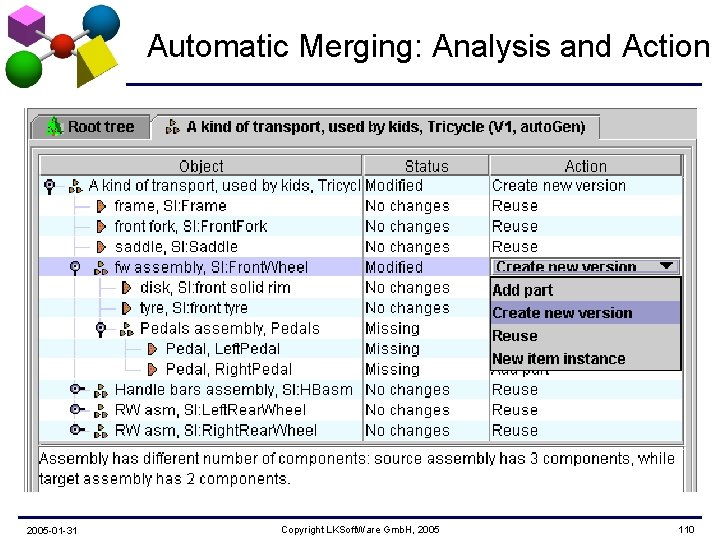 Automatic Merging: Analysis and Action 2005 -01 -31 Copyright LKSoft. Ware Gmb. H, 2005