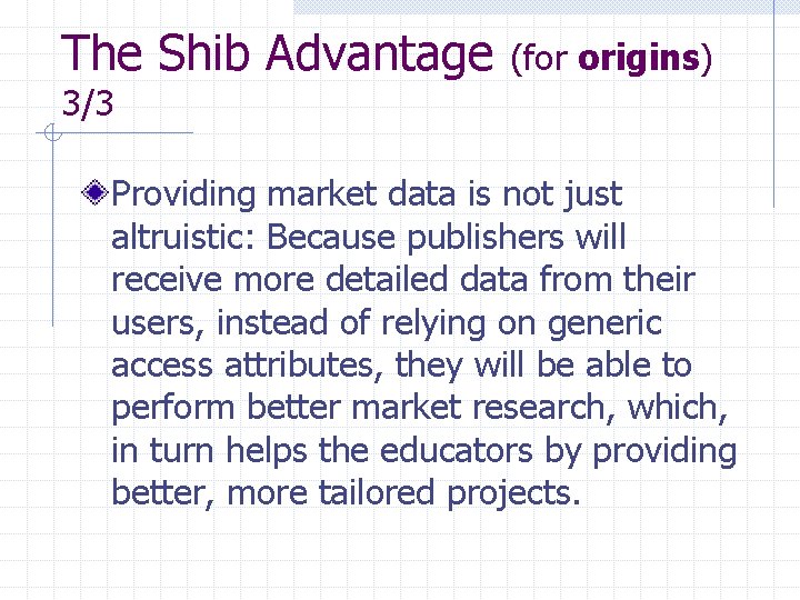 The Shib Advantage (for origins) 3/3 Providing market data is not just altruistic: Because