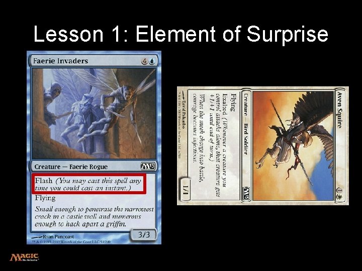 Lesson 1: Element of Surprise 