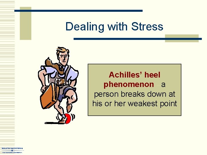 Dealing with Stress Achilles’ heel phenomenon - a person breaks down at his or