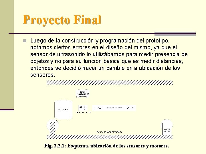 Proyecto Final n Luego de la construcción y programación del prototipo, notamos ciertos errores