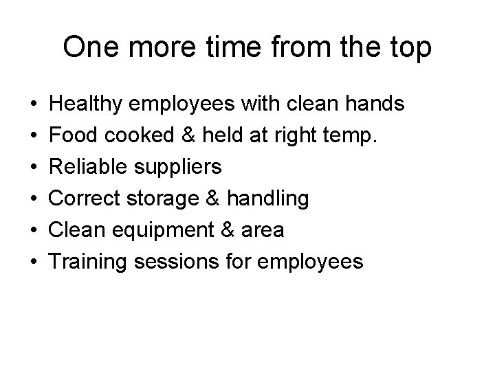 One more time from the top • • • Healthy employees with clean hands