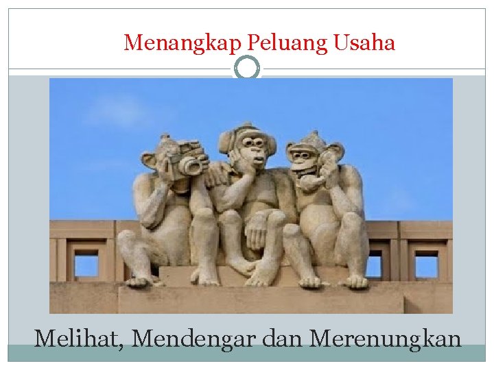 Menangkap Peluang Usaha Melihat, Mendengar dan Merenungkan 